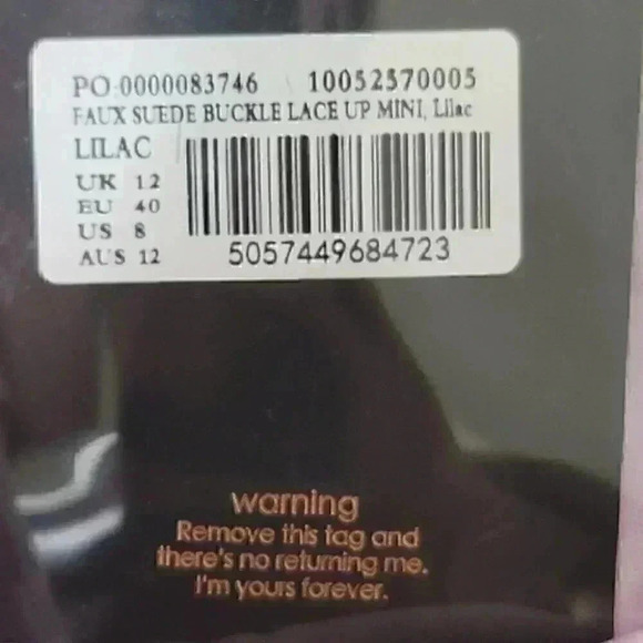 Women's Missguided Faux Suede Buckle Lace Up Mini Lilac Skirt - Picture 8 of 11